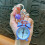 Iron Clock Shaped Keychain Bag Pendant For Personalization-Blue 7