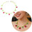 Collier à breloques framboise fabriqué en acrylique léger avec 2