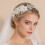 Imitation Pearls Headpiece With Snowflake Elements-Silver 2