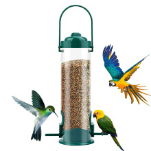 Bird Feeder Hanging Tube for Thistle Seeds, Finch Feeder for Outdoor Garden Backyard, 1PC