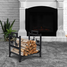 Firewood Rack Heavy Duty Log Holder for Indoor Outdoor Fireplace Wood Storage 45x43x33CM