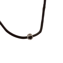 Collier de couches de styles cool avec pendentif coeur en cuir-C