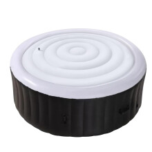 4.5ft Inflatable Hot Tub Cover with Heat Retention, Energy Saving and Debris Protection, 140cm Round Lid for Indoor Outdoor Use