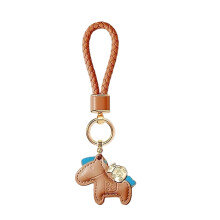 Versatile Horse Charm Keychain With Money Pouch Design-brown