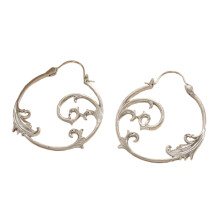 Geschenkwürdige Vintage-Ohrringe aus Silber mit-weiß k