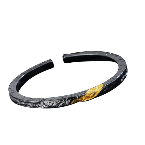 Copper Alloy Adjustable Bracelet Black Flame Pattern Ideal for