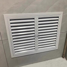 HVAC Access Door 60x74cm Louvered Metal Hatch with Double Doors White Wall Cover Plate