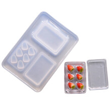 Flexible Silicone Strawberry Mold Miniatures Fruit Epoxy Casting