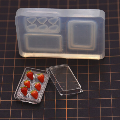 Silikon-Miniatur-Erdbeerform mit realistischen Eigenschaften für 1