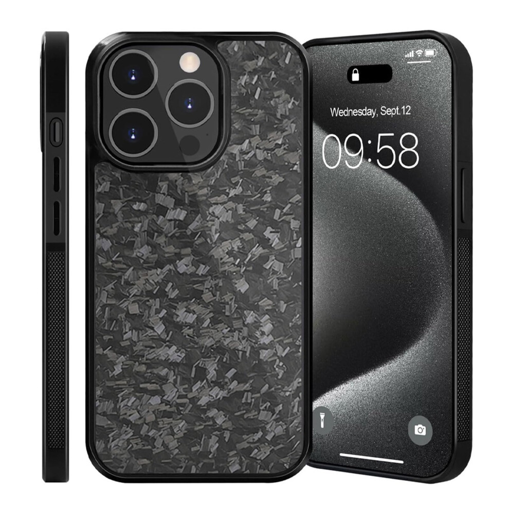 Forged Carbon Fiber Iphone 13 Mini Case Magsafe Compatible Shockproof Slim Protective Cover Black 9073542722670