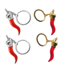 Pack of 4 Ergonomic Pepper Keychain Pepper Key Pendant Alloy