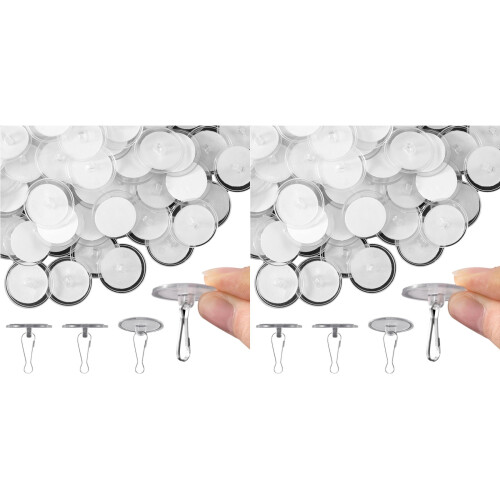 120 Pcs Self Adhesive Ceiling Hooks, Clear Sticky Hooks for Hanging, Removable Sticker Hooks, No Drill Ceiling Hook