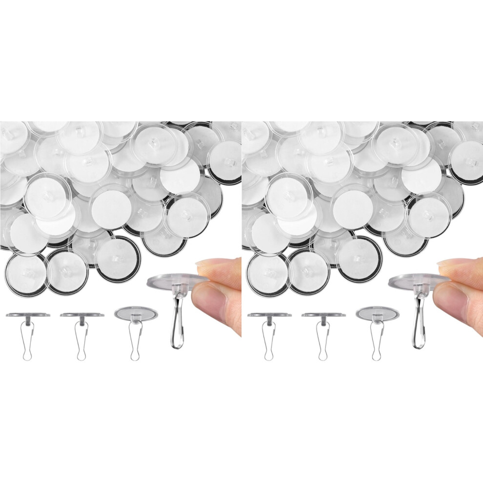120 Pcs Self Adhesive Ceiling Hooks, Clear Sticky Hooks For Hanging, Removable Sticker Hooks, No Drill Ceiling Hook 6032093446506