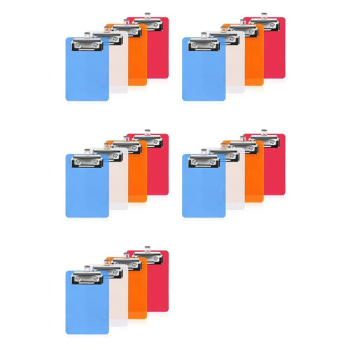 Prancheta de 4 Polegadas X 6 Polegadas, 20 Pçs Pequenas Pranchetas, Prancheta de Blocos de Notas de Prancheta, Prancheta de Plástico de Bolso de