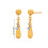 Pair of Exquisite Drop Shaped Brushed Alloy Earrings Featuring 3