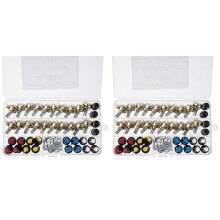 40PCS Potentiometer Kit with Knobs B5K 10K 20K 50K 100K Single Shaft 15MM Potentiometer