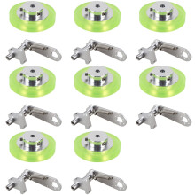 8sets 200Mm Aluminium Polyurethaan Industrieel Encoder Wiel Meetwiel met Type 20Mm Aluminium Encoder Montagebeugel