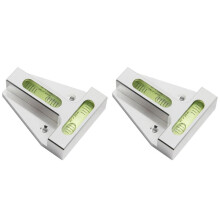 2X T Type Level Meter, Spirit Level Bubble Two Ways T Type Portable XY Dual-Axis Horizontal A