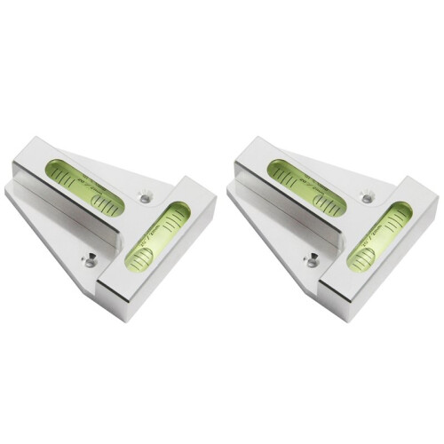 2X T Type Level Meter,  Spirit Level Bubble Two Ways T Type Portable XY Dual-Axis Horizontal A