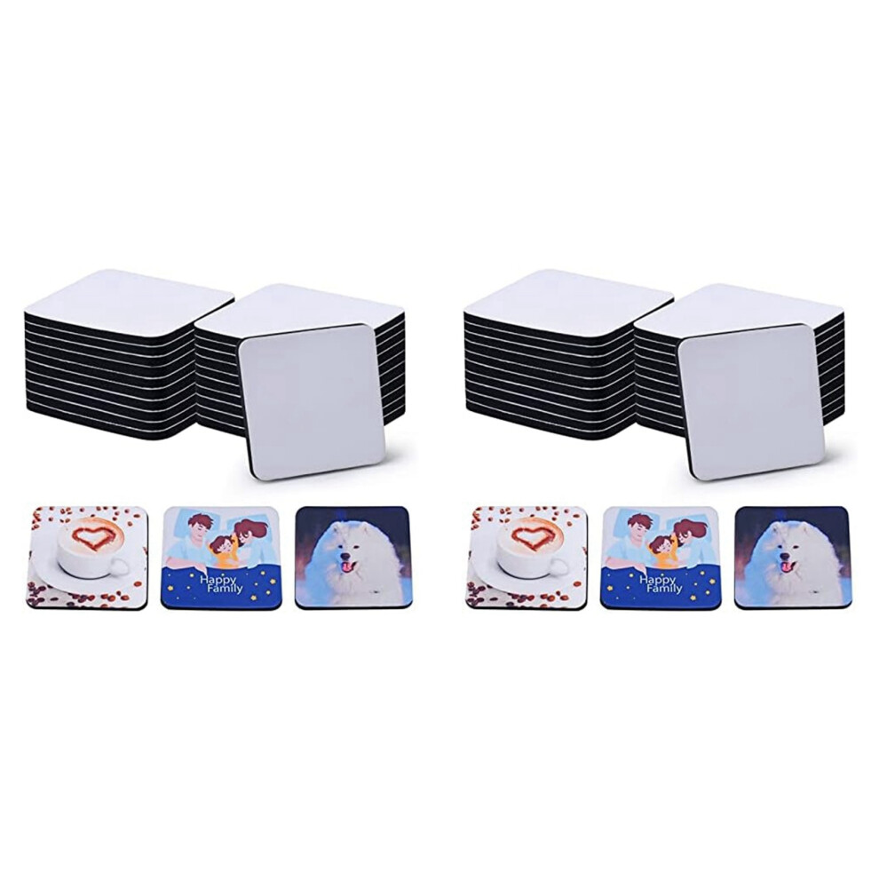 40Pcs Square Sublimation Blanks Coasters,3.5 X 3.5 Inch/5Mm For Thermal Sublimation Diy Crafts Painting Heat Transfer 6033419912422