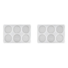 2X Resin Coaster Molds 6-Cavity Deep Round Coaster Silicone Molds Coaster Mold for Epoxy Resin DIY Coasters Resin Art