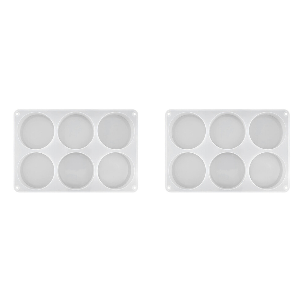 2X Resin Coaster Molds 6-Cavity Deep Round Coaster Silicone Molds Coaster Mold For Epoxy Resin Diy Coasters Resin Art 6033460477284
