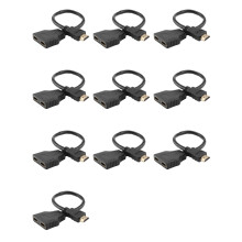 10X  Splitter One in Two  Male to Double Female Adapter Cable One for Two Converter Supports 480P 720P, 1080I