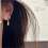 Pair of Exquisite Drop Shaped Brushed Alloy Earrings Featuring 5
