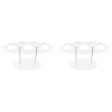 2X Acrylic Ice Cream Cone Holder, Charcuterie Food Cone Holder, Waffle Cone Holder Stand, 3 Holes,Transparent