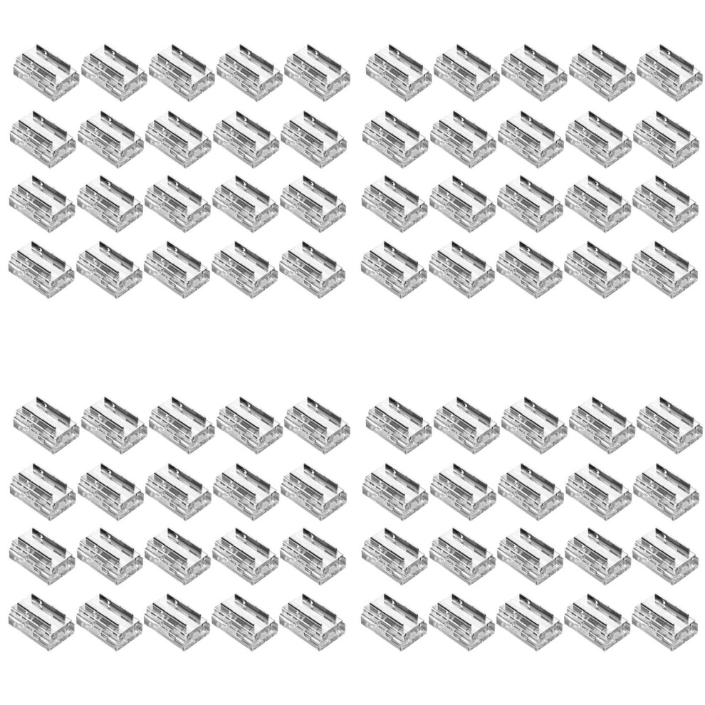 80 Pack Led Strip Connectors, For 8Mm 2-Pin Cob/Smd 2835/3528 Led Strips Traight,Corner, Strip-To-Strip Strip-To-Wire 4711642565425
