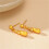 Pair of Exquisite Drop Shaped Brushed Alloy Earrings Featuring 6