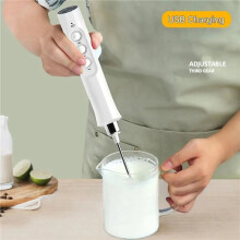2X Przenośny Elektryczny Spieniacz do Mleka 3 w 1 Spieniacz do Mleka Odpowiedni do Ubijania Jajek w Kuchni Przenośny Blender do Mleka B