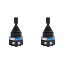 2X Interrupteur Monolevier à 2 Positions, Joystick, 30 mm, Interrupteur à Bascule, Réinitialisation, Verrouillage Automatique Momentané.