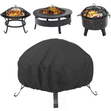 48 Inch Round Fire Pit and Patio Table Cover Waterproof Outdoor Protection for Garden