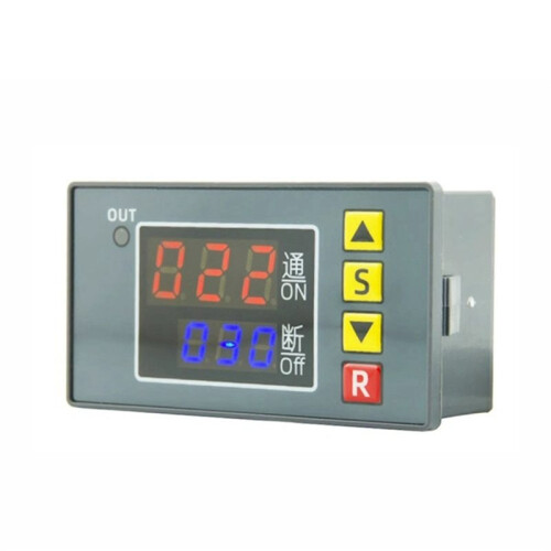 2X T3231 Digital  Delay Relay Multifunction LED Display Cyclic Timing Control  Adjustable Timing Relay,B 1
