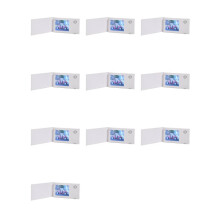 10st 2,4 Inch Verjaardagskaart met Witte Videokaart, 128 MB Lcd-Uitnodiging, Muziekcadeau, Wenskaart, Upload Video Lcd-Wenskaart
