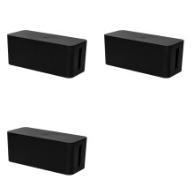 3X Kabelhanteringsbox Sladdorganisatörslåda Power Strip Surge Protector Cover TV Sladdbox för Hemmakontor