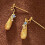 Pair of Exquisite Drop Shaped Brushed Alloy Earrings Featuring 7