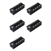 5X Divisor de Audio Balanceado XLR 1x4, 1 Entrada, 4 Salidas, 3 Pines, XLR, Caja Divisora de Señal de Audio. No Requiere Fuente de Alimentación.