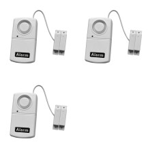 3X Burglar Alarm for Doors and Window 120dB High Decibel Salarm Sensor Battery Powered Detector Door Magnetic System