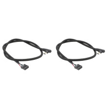 2St USB 9Pin Till Typ C-Kabel för Datormoderkort Anti-Shielding Mesh Förbättrar Stabilitet och Hastighet 60CM