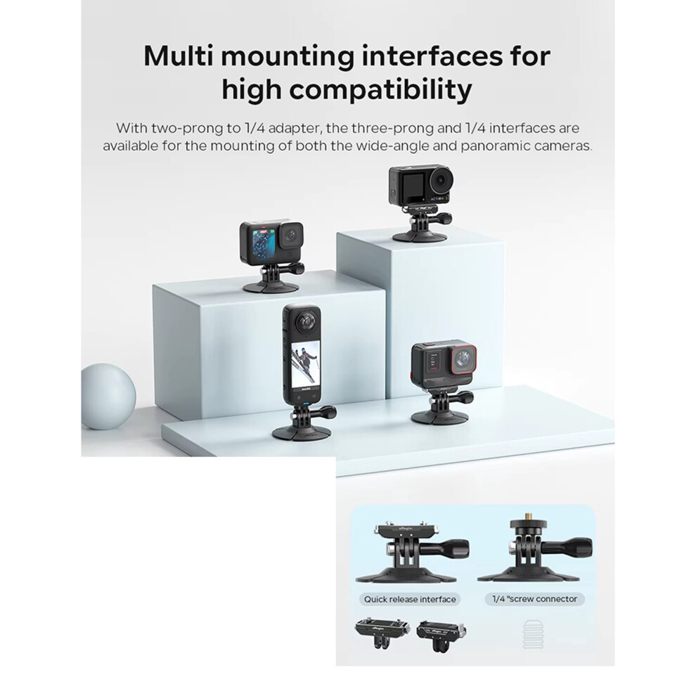 2X Amagisn For Go 3S/X4 X3/Ace Camera Flexible Adhesive Base Sticker Mount Helmet Base For Action 4/ Black 6033689692000