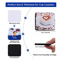 40PCS Square Sublimation Blanks Coasters,3.5 X 3.5 Inch/5MM for Thermal Sublimation DIY Crafts Painting Heat Transfer
