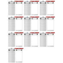 10X Prancheta de Metal de Alumínio com Suporte para Caneta Prancheta de Bolso de Alumínio de 4,1 X 8,4 Polegadas A5 para Escritório Escolar
