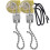 Ceiling Fan Light  Zing Ear ZE-109 Two-Wire Light  with Pull Cords for Ceiling Light Fans Lamps 12Pcs Silver 2