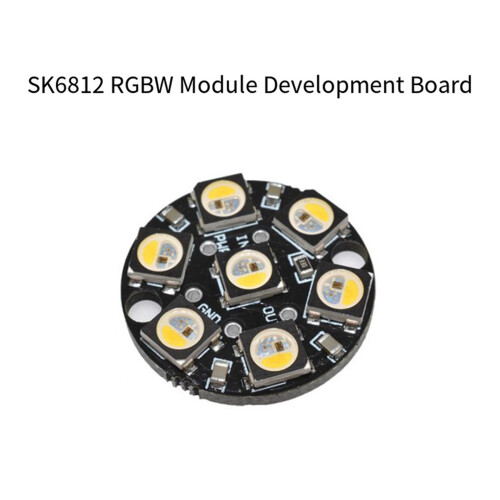 2X SK6812 RGBW Round Full Color Black Single Point Single Control Ring Development Board 7 Bit DC5V 2