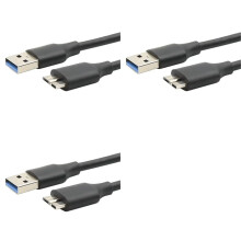 3X USB 3.0 Type A to USB3.0 Micro-B Male Data Cable Adapter Cord for External Hard Drive Disk HDD Super Speed Cable