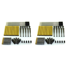 Woodturning Fancy Slimline Pen Kit Set X 10, Metal Finish, Twist Mechanism