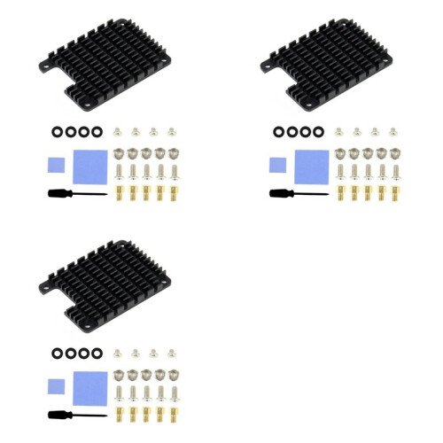 3X CM4 Dedicated Aluminum Heatsink for Raspberry Pi Compute Module 4 with Thermal Pads Passive Cooling for CM4 Board