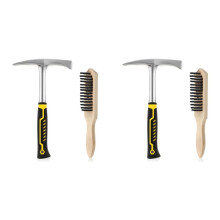 2X Welding Chipping Hammer and Wire Brush, Heavy Duty Steel Slag Hammer with Wire Brush Slag Removal Tool for Welders